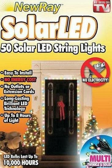 Solar Powered White String Light